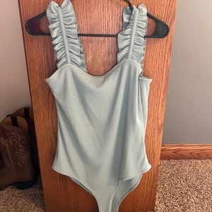 Ruffled bodysuit 🤍
